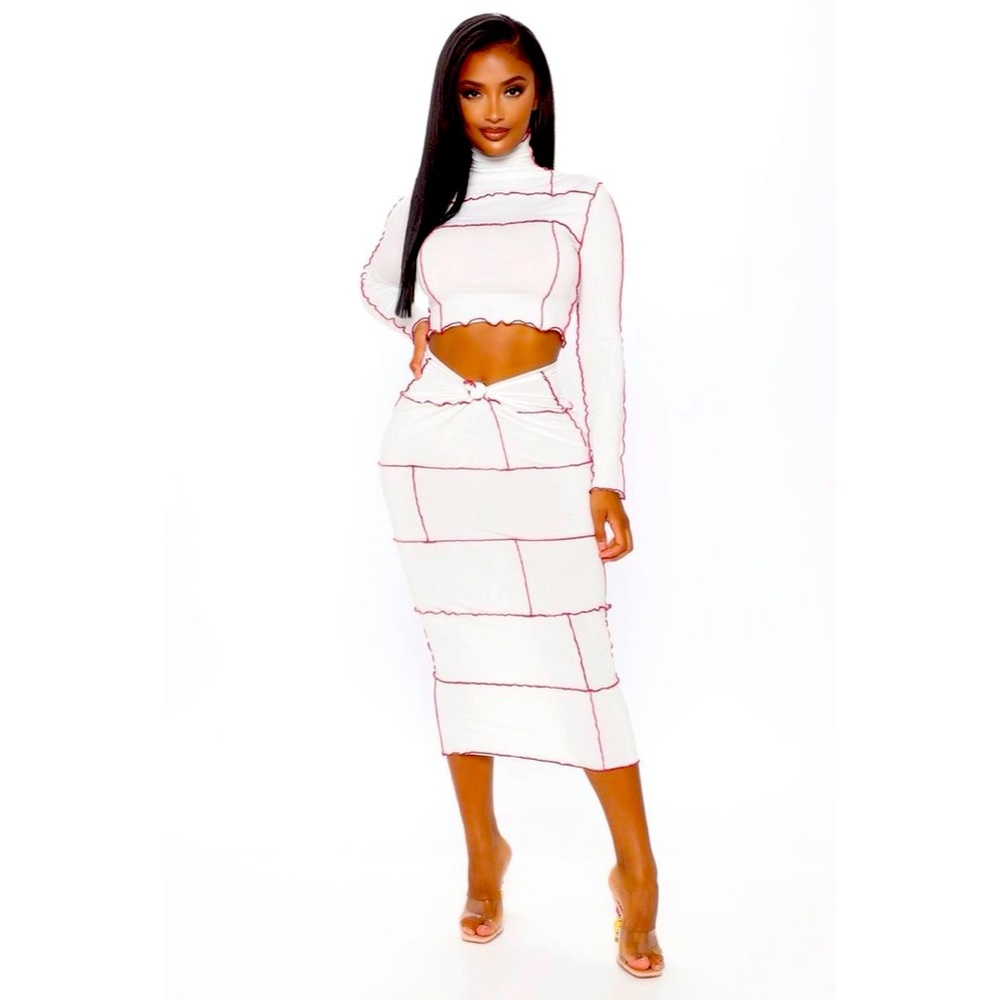 Helping Him Out Mesh Skirt Set